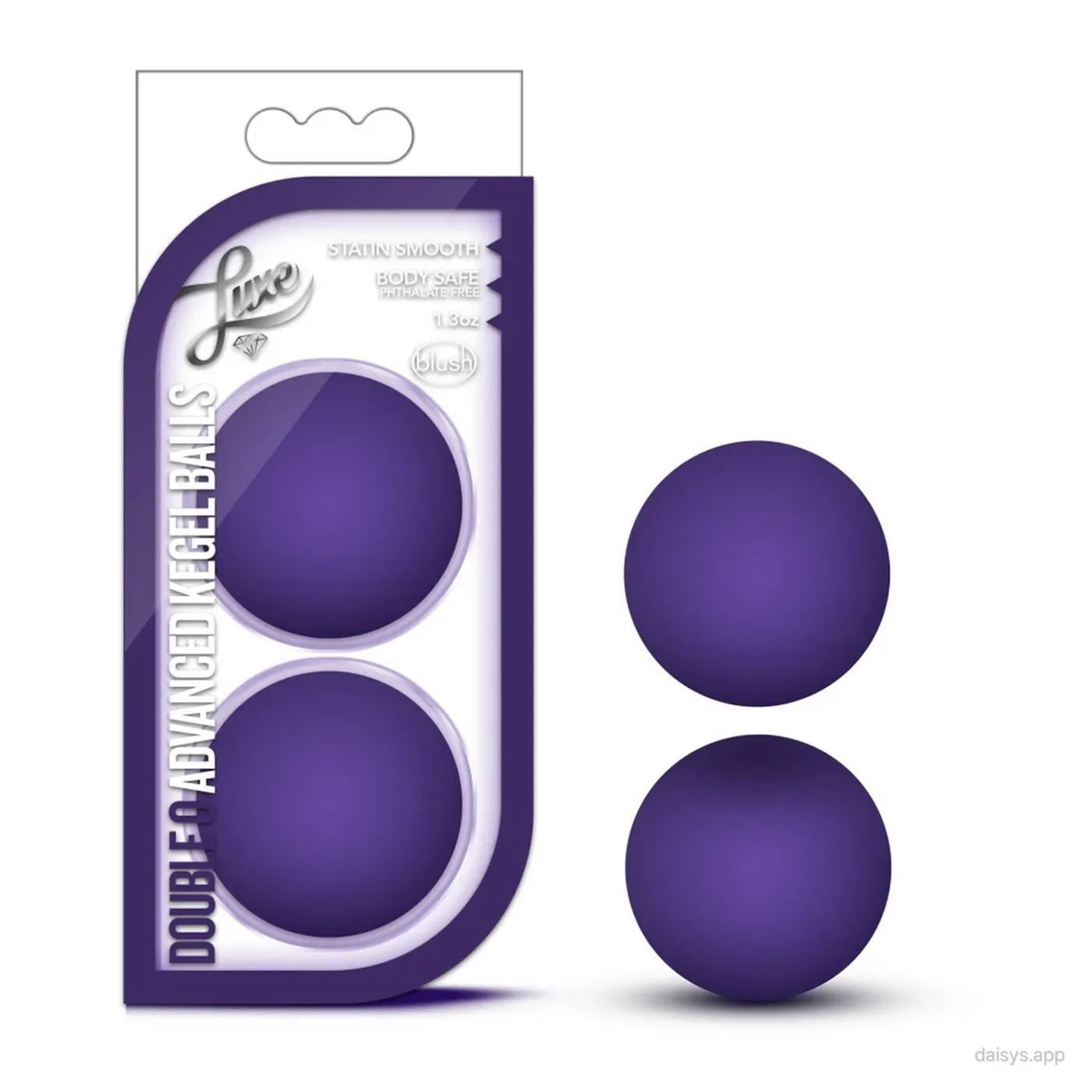 LUXE - DOUBLE O ADVANCED KEGEL BALLS - PURPLE - Blush
