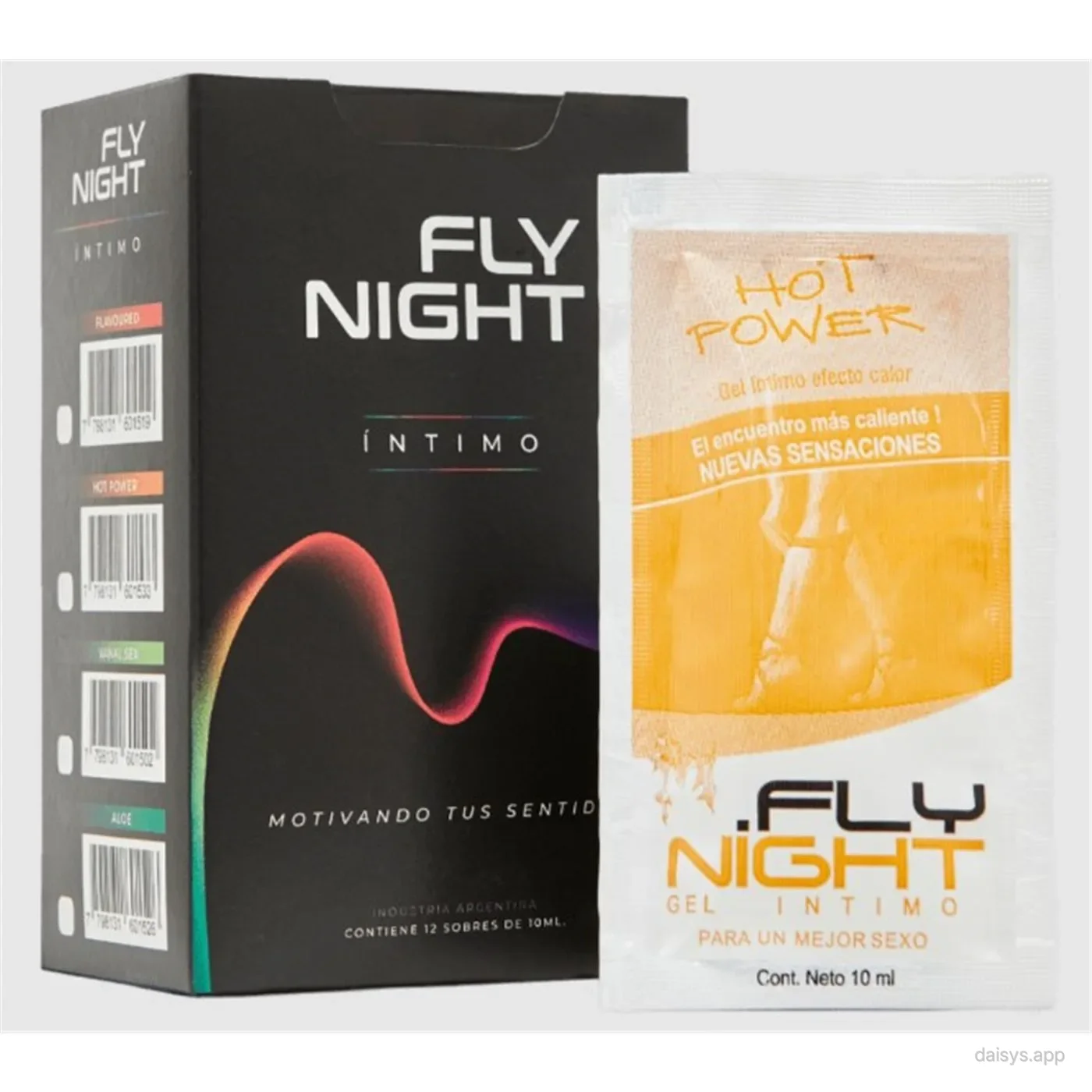 CAJA X12 SACHET GEL CALOR HOT POWER 10ML - Fly Night