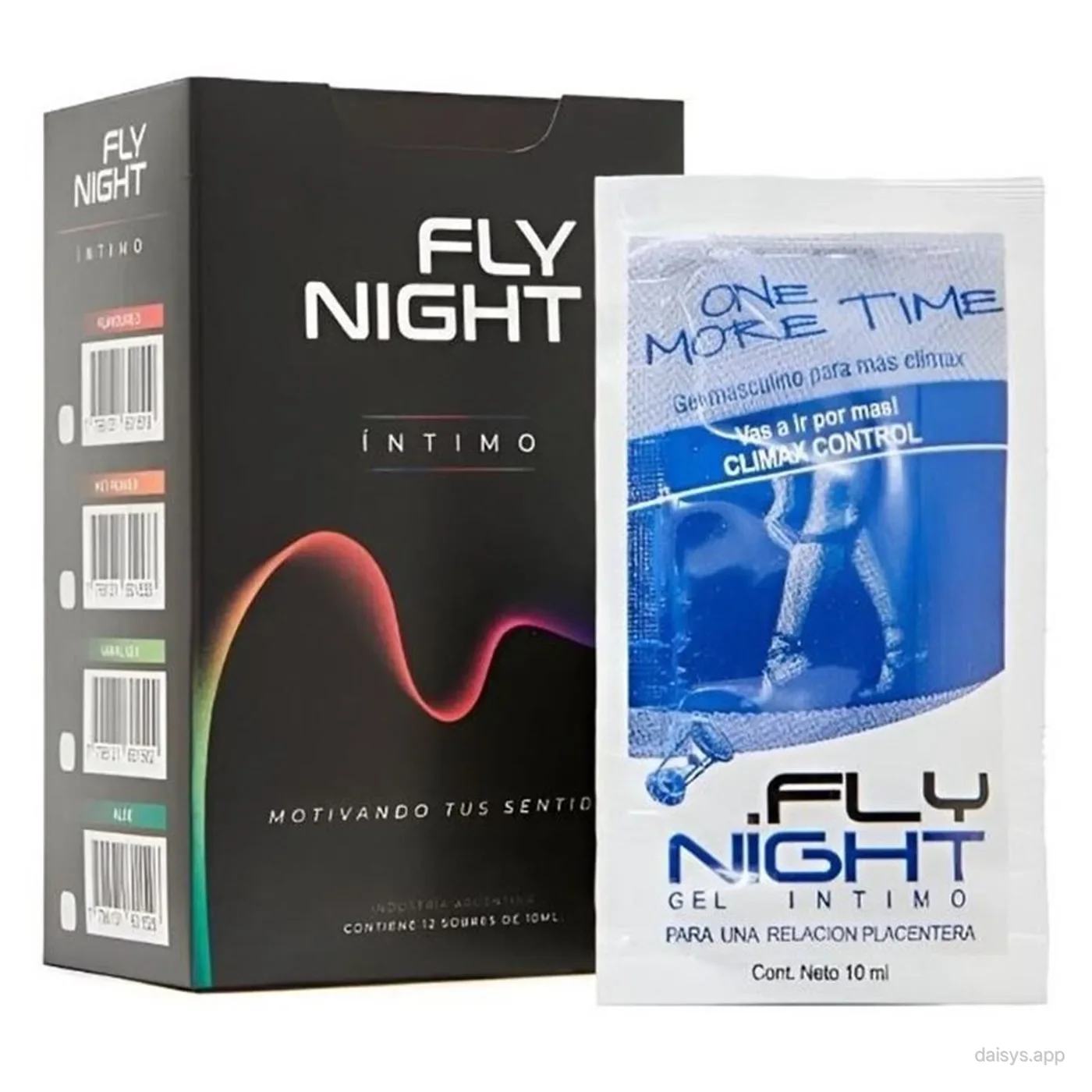 CAJA X12 SACHET GEL RETARDANTE ONE MORE TIME 10ML - Fly Night