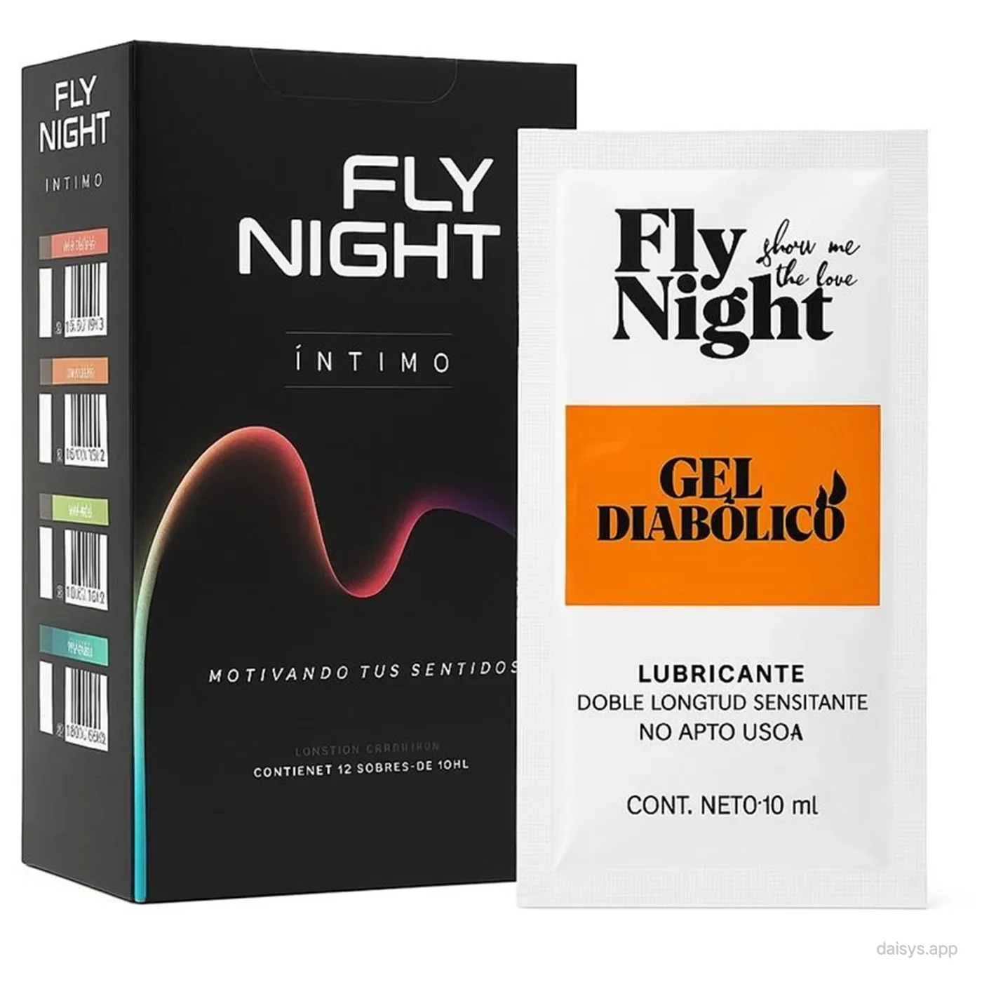 CAJA X12 SACHET GEL INTIMO DIABOLICO 10ML - Fly Night