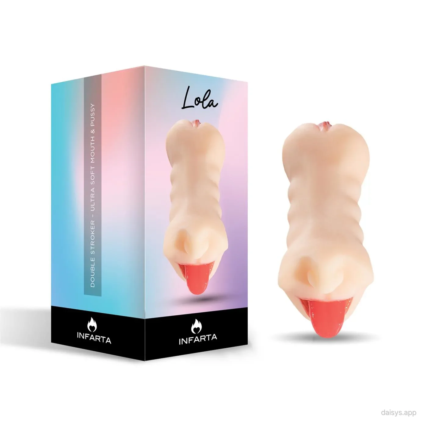 MASTURBATOR LOLA – 2-IN-1 MOUTH & PUSSY STROKER - Infarta Toys